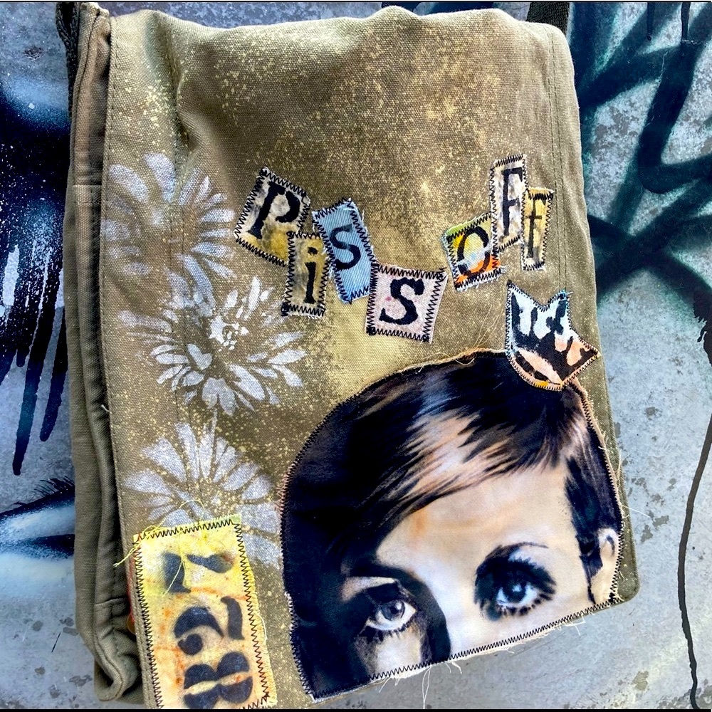 Twiggy “Piss Off” 827 Crossbody Messenger Bag - Picture 2 of 10